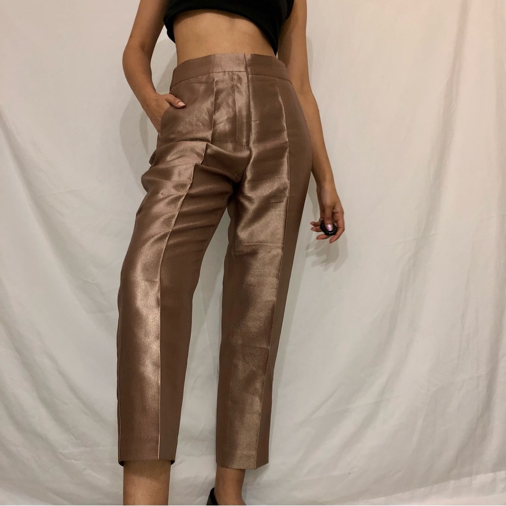 Zara Gold Brocade Trouser